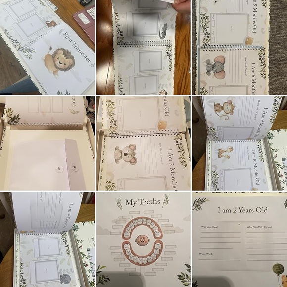 Animal Themed Baby Milestone Book - Picture 11 of 14